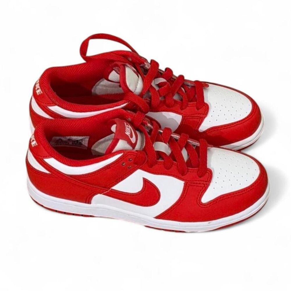 Nike Red and White Kids Trainers Size 3